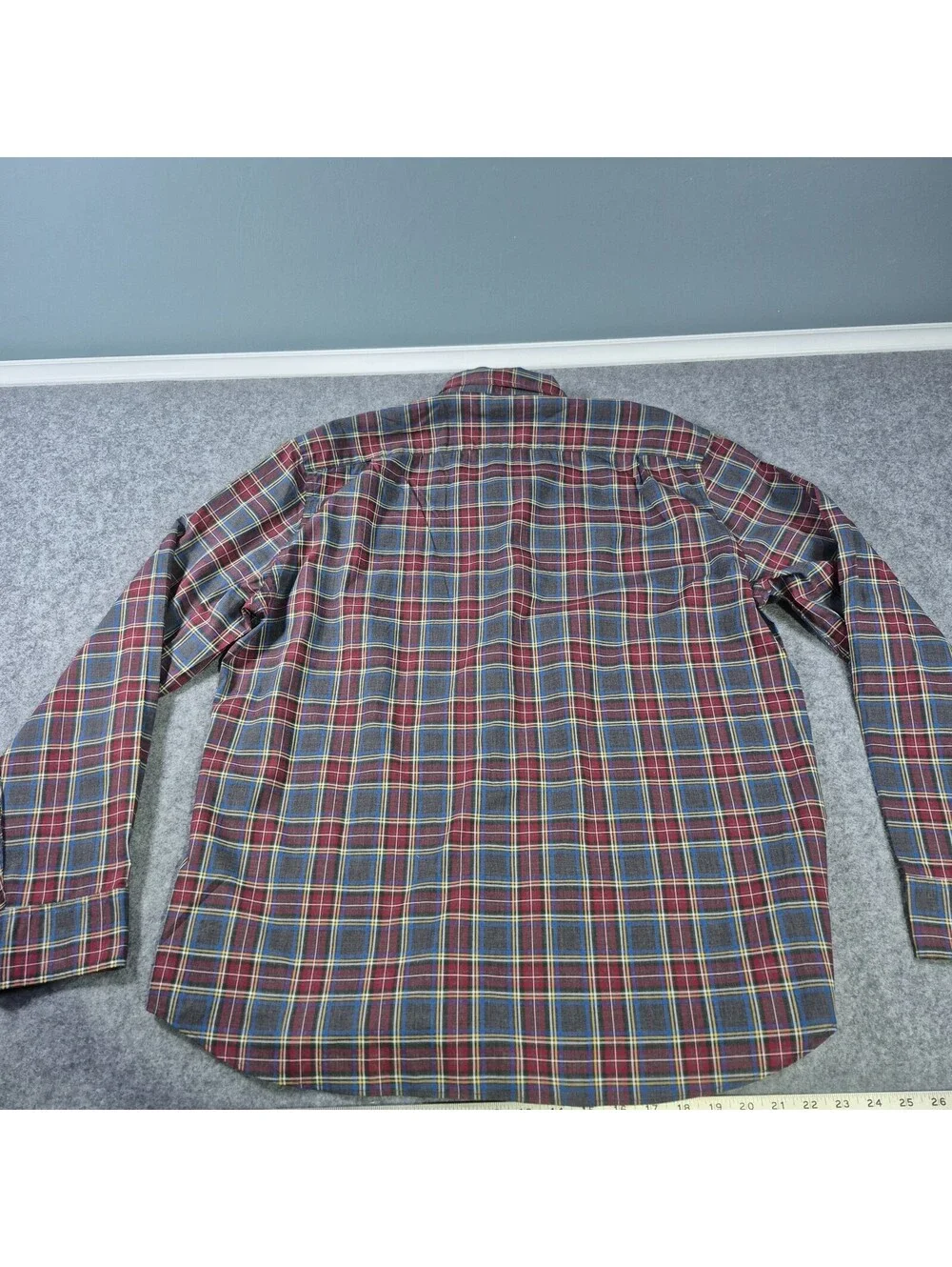 NWT J. Crew Heathered Cotton Long Sleeve Shirt Sz XL Plaid Button Collar